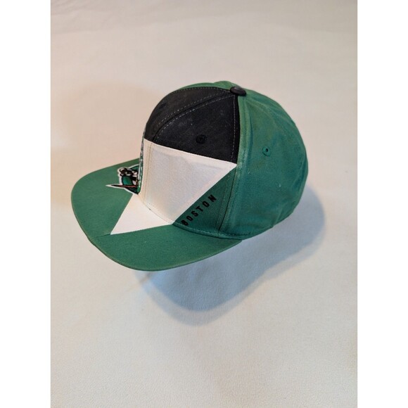 Adidas Boston Celtics NBA Big Logo Cap Snapback Hat Green Black Color Block - Picture 2 of 5